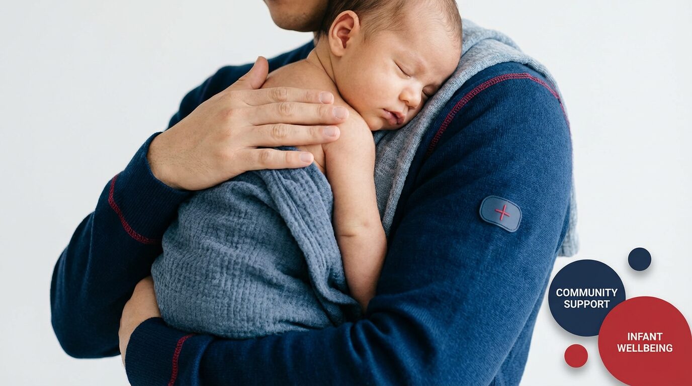 תינוק בזמן האכלה מבקבוק עם פטמה מתאימה למניעת גזים