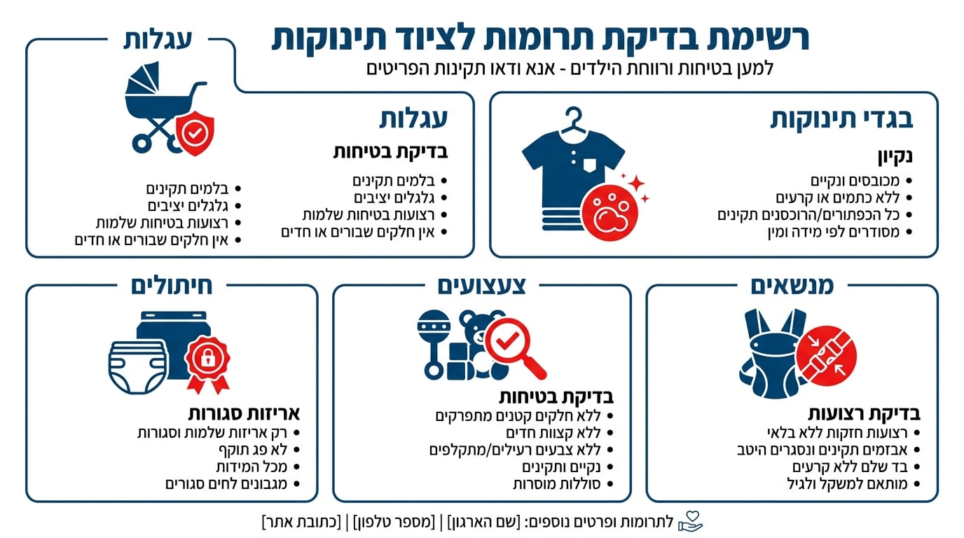 תרומת ציוד לתינוקות: מדריך מקיף לאיך, למי ולמה לתרום